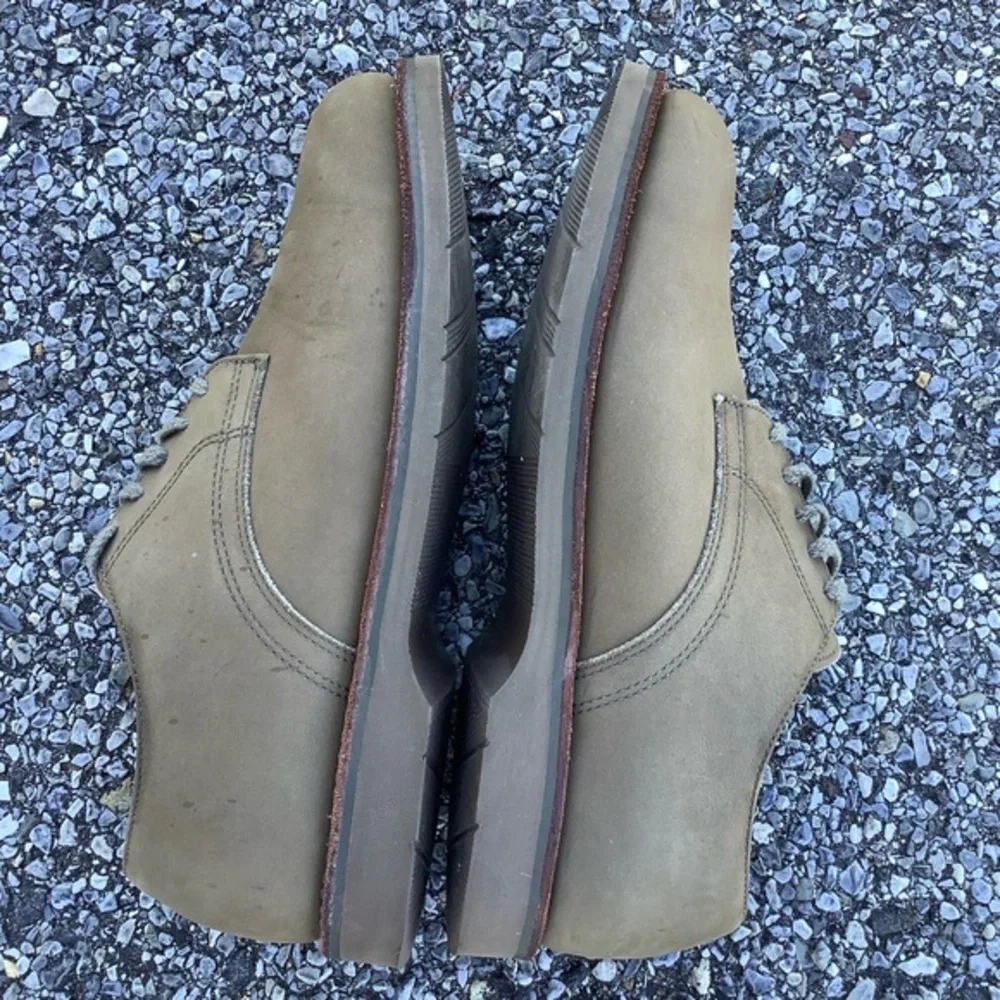 LL‎ Bean Men's Nubuck Suede Leather Vibram Sole Lace Up Shoes Size 10